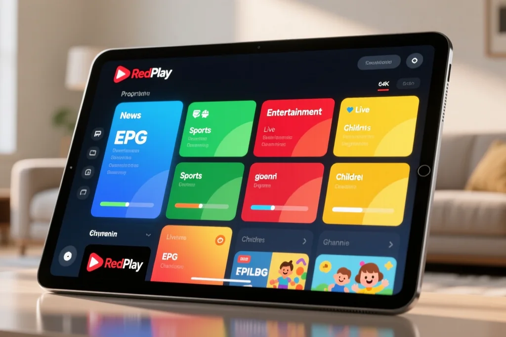 guia eletrónico de programação do RedPlay com os horários dos canais