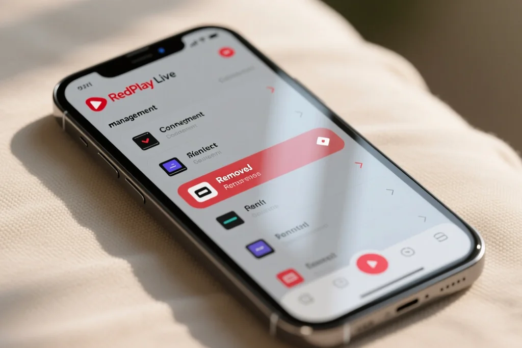 lista de aparelhos conectados na gestão de dispositivos do RedPlay Live